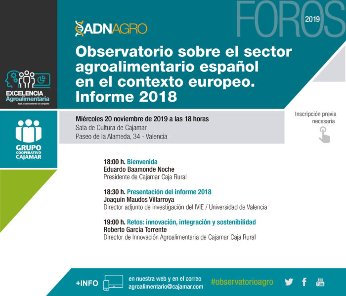 19.11.20. Observatorio del sector agroalimentario español. Informe 2018 (VLC)